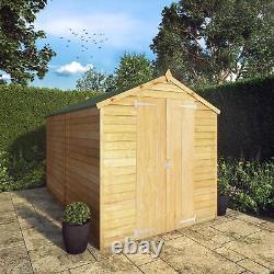 Waltons Wooden 10 x 6 Overlap Apex Garden Shed Storage Double Door Windowless