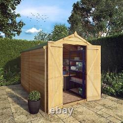 Waltons Wooden 10 x 6 Overlap Apex Garden Shed Storage Double Door Windowless