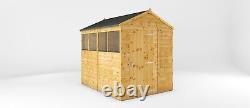 Waltons Wooden Garden Shed Outdoor Storage Shiplap T&G Apex Roof 8 x 6 8ft 6ft