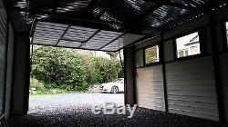 Wood Effect Metal Garage or Shed for Car, Motorbike, Garden Equipment 12x20ft
