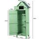 Wood Garden Shed Tool Storage Cabinet Apex Roof Small House Outdoor Shelves Hut
