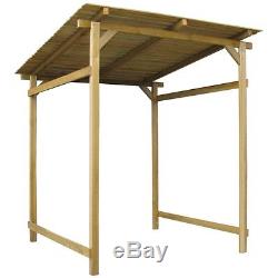 Wood Garden Shelter Canopy Outdoor Wooden Shed Bike Tools Logs Firewood Storage