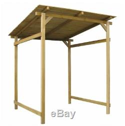 Wood Garden Shelter Canopy Roof Outdoor Wooden Shed Bike Logs Firewood Storage