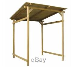 Wood Garden Shelter Canopy Roof Outdoor Wooden Shed Bike Logs Firewood Storage