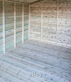 Wooden Apex Summerhouse Fully T&g Heavy Duty Pressure Treated Timber Garden Shed