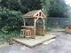 Wooden BBQ Shelter Solid Wood Canopy Garden Barbecue Roof Tools Storage Shed FSC