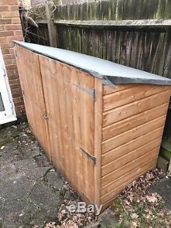 Wooden Bike Shed Storage Garden Bicycle Store Outdoor Tools Patio Cabinet Box