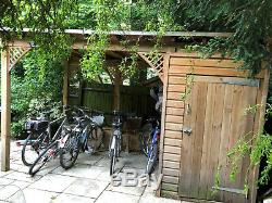 Wooden Bike/Storage Garden Shed in good condition 4m long