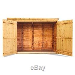 Wooden Bike Storage Shed Garden Bicycle Store Outdoor Tools Patio Cabinet Box