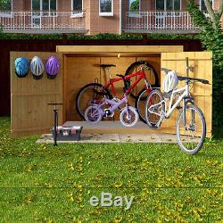 Wooden Bike Storage Shed Garden Bicycle Store Outdoor Tools Patio Cabinet Box BN