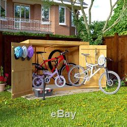 Wooden Bike Storage Shed Garden Bicycle Store Outdoor Tools Patio Cabinet Box BN