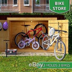 Wooden Bike Storage Shed Garden Bicycle Store Tools Patio Cabinet Box Outdoor