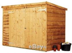 Wooden Bike Storage Shed Outdoor Garden Tools Mower Store Cabinet Box 3x6 ft BN