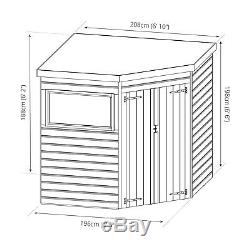 Wooden Corner Shed 7x7 Outdoor Garden Storage Building Pent Roof 7ft 7ft