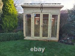 Wooden Doors For Sheds Summerhouses Garden Rooms Made To Measure 1 Pair