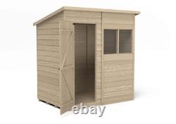 Wooden Garden Outdoor Storage Overlap Shed Pent Felt Roof 6 x 4 FT Free Delivery