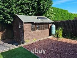 Wooden Garden Shed 10 x 6 with Solar Panel