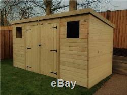 Wooden Garden Shed 10x7 12x7 14x7 Pressure Treated Tongue And Groove Pent Shed