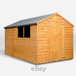 Wooden Garden Shed 10x7 Outdoor Storage Shiplap Building Apex Roof 10ft 7ft