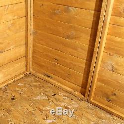 Wooden Garden Shed 10x8 Outdoor Storage Pent Roof Fixed Window 10ft 8ft