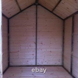 Wooden Garden Shed 12mm Thick T&G Untreated Apex Roof Hut FULLY T&G
