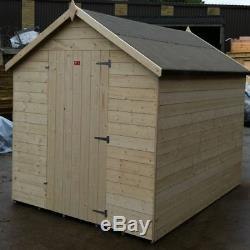 Wooden Garden Shed 14mm Thick T&G Untreated Apex Roof Hut FULLY T&G