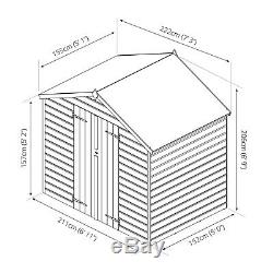 Wooden Garden Shed 5x7 Outdoor Storage Shiplap Building Apex Roof 5ft 7ft