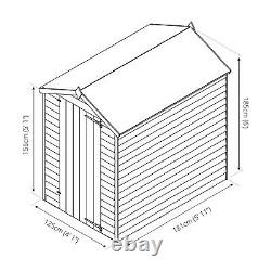 Wooden Garden Shed 6x4 Outdoor Storage Building Windowless Apex Roof 6ft 4ft