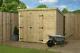 Wooden Garden Shed 7x4 Shiplap Pent Shed Tanalised Double Door Pressure Treated