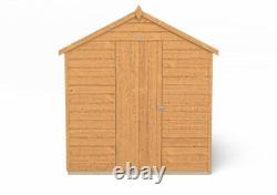 Wooden Garden Shed 8x6 FT Dip Treated Overlap Waterproof Apex Roof Free Delivery