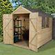 Wooden Garden Shed 8x6 Outdoor Storage Double Door Pressure Treated Apex Shed pc