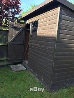 Wooden Garden Shed 8x6 Solid Good Quality Pent Shed. Collect Birmingham 77