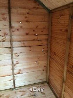 Wooden Garden Shed Fully T&G 7x5 Apex Roof Cheap b-grade shed or turn buttons