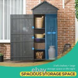 Wooden Garden Shed Lockable Storage Box Outdoor Waterproof Cupboard Cabinet Unit