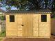 Wooden Garden Shed Loglap 20mm Timber INSTALLED Apex Pent Roof Hut Workshop