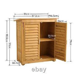 Wooden Garden Shed Outdoor Store Cupboard Tool Storage Lawn Mower Wood Cabinet