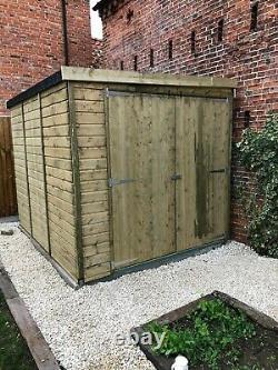 Wooden Garden Shed Pent Roof Heavy Duty Shiplap T&G Floor & Roof Free Delivery