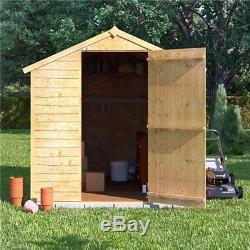 Wooden Garden Shed Storage Apex Pent Roof Outdoor Storer Wood Shelter 6x4