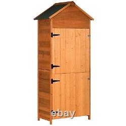 Wooden Garden Shed Tool Storage Box Outdoor Waterproof Cupboard Cabinet Unit New