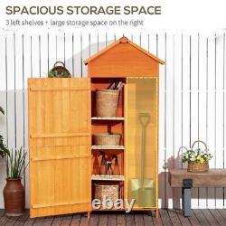Wooden Garden Shed Tool Storage Box Outdoor Waterproof Cupboard Cabinet Unit New