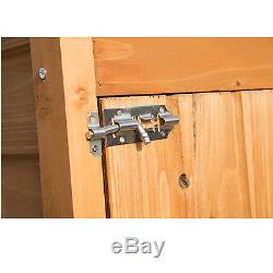 Wooden Garden Shed Wood Tool Kit Outdoor Storage Shelves Doors Utility Lockable