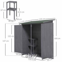 Wooden Garden Sheds Shed Tool Storage Cabinet Box Double Doors Aesthetic 2 Type