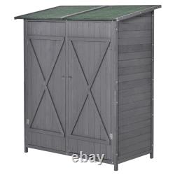 Wooden Garden Sheds Shed Tool Storage Cabinet Box Double Doors Aesthetic 2 Type