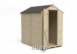 Wooden Garden Storage Shed Apex Roof Overlap No Windows 6 x 4 FT Free Delivery