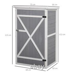 Wooden Garden Storage Shed Fir Wood Tool Cabinet