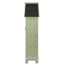 Wooden Garden Storage Shed Green Tool Organiser Cabinet Beach Hut Sentry Box