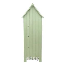 Wooden Garden Storage Shed Green Tool Organiser Cabinet Beach Hut Sentry Box