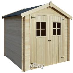 Wooden Garden Storage Shed Log Timber Patio Cabin Solid Wood Outbuilding House