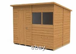 Wooden Garden Storage Shed Overlap Waterproof Pent Roof 8 x 6 FT Free Delivery