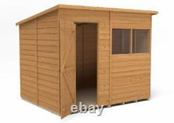 Wooden Garden Storage Shed Overlap Waterproof Pent Roof 8 x 6 FT Free Delivery